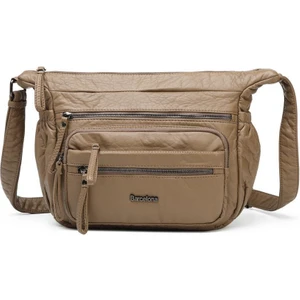 Yıkama Rölaks Deri Kadın Postacı Çantası 21K Barcelona 1919-6