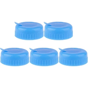 Su Sürahisi Kapağı 5'li Paket Plastik Su Şişesi Kapağı Mavi Galon Içme Suyu Şişesi Kapağı Yedek Şişe Aracı Sızıntısız (Yurt Dışından)