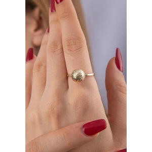 Fiyonk Kuyumculuk 14 Ayar Altın Işıltılı Topcuk Yüzük 2