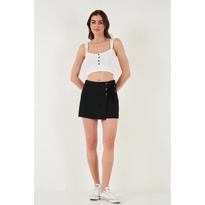 Streç Bağlamalı Slim Fit Yüksek Bel Mini Şort Etek Bayan Şort Etek 5865745