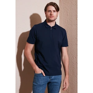 Pamuklu Regular Fit Yarım Fermuarlı Polo Yaka T Shirt Erkek Polo Yaka T Shirt 5902972