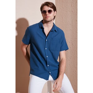 Pamuklu Regular Fit Tek Cepli Kısa Kol Gömlek Erkek Gömlek CF25S128230