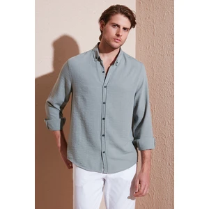 Regular Fit Uzun Kollu Düğmeli Yaka Gömlek Erkek Gömlek CF25S116777
