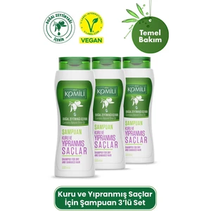 Kuru ve Yıpranmış Saçlar İçin Vegan Temel Bakım Şampuanı 3'lü Set - 3 x 500 ml