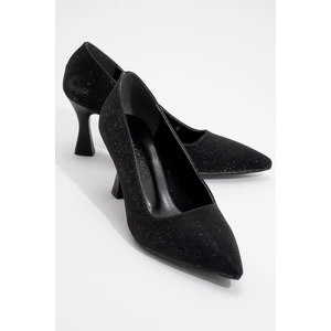 Kadın Sivri Burunlu Stiletto Siyah Sim