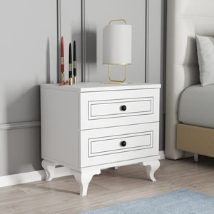 Moxen Mobilya 2 Çekmeceli Çizgili Komodin