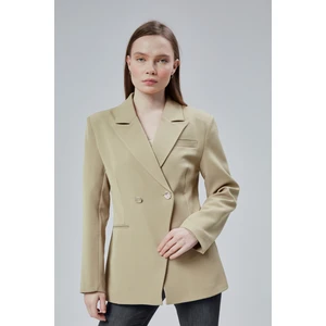 Vizon Regular Fit Yırtmaç Detaylı Blazer Ceket