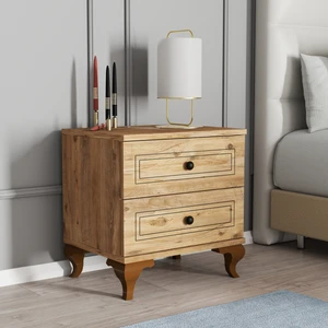 Moxen Mobilya 2 Çekmeceli Çizgili Komodin