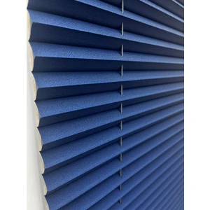 Yazar Home Lacivert Katlanır Cam Balkon Perdesi - Ofis Perdesi - Ev Perdesi - Salon Perdesi - Plise Perde
