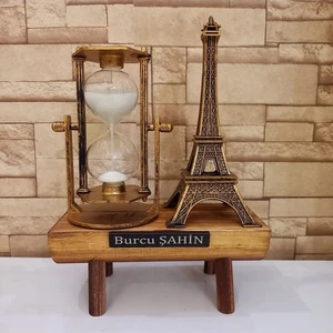 Hediyeniz Bizde Kişiye Özel Dekoratif Eyfel Kum Saati