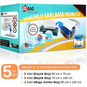 Marufmarket 5'Li Vakumlu Saklama Poşeti Set-2- Vakumlu Hurç-Vakumlu Torba
