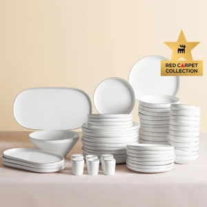 Red Carpet Collection Stream Bone Saturn 59 Parça 12 Kişilik Yemek Takımı Platin