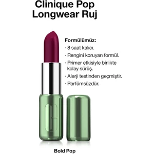 Pop Longwear™ Gün Boyu Kalıcı Ruj - Renk: Bold Pop 3.9g | Mat Bitiş