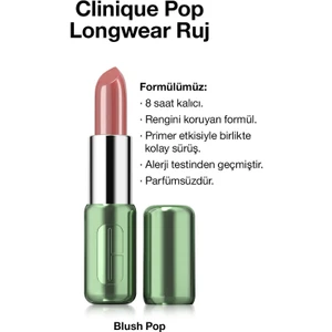 Pop Longwear™ Gün Boyu Kalıcı Ruj - Renk: Blush Pop 3.9g  | Parlak Bitiş