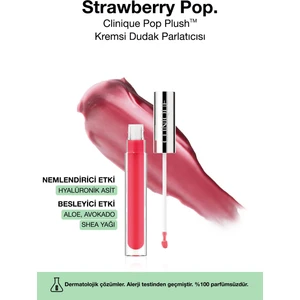 Pop Plush™ Kremsi Dudak Parlatıcısı - Renk: Strawberry Pop 3.4ml | Parlak Bitiş, Nemlendirici Etki