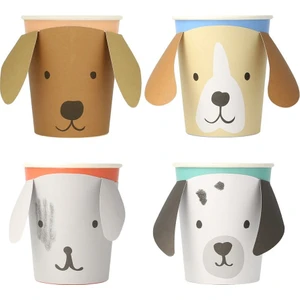 Meri Meri - Puppy Cups - Yavru Köpek Bardaklar - 8'li