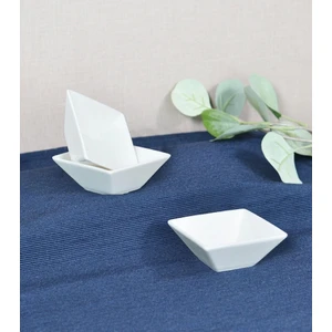 by Caretta Porselen Mini Çerezlik Lokumluk Kahve Yanı 6 Lı Set Beyaz 60703