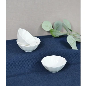 by Caretta Porselen Mini Çerezlik Lokumluk Kahve Yanı 6 Lı Set Beyaz 25915