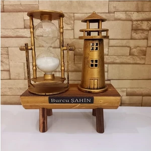 Hediyeniz Bizde Kişiye Özel Dekoratif Deniz Feneri Kum Saati
