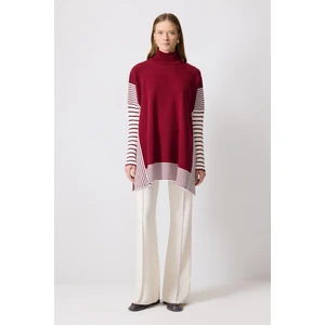 Yırtmaçlı Oversize Triko Tunik