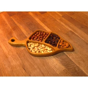 Leaf Çerezlik Doğal Ahşap Iroko Ağacı