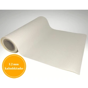 48 cm x 5 Metre Beyaz Kabartma Nokta Desenli Çekmece İçi Kaydırmaz Halı , çekmece halısı