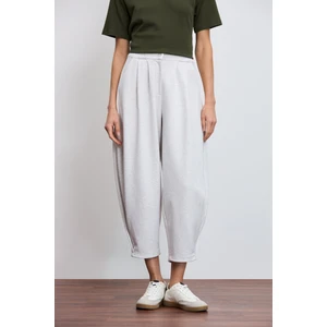 Yüksek Bel Slouchy Pileli Pantolon