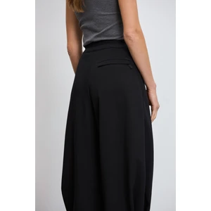 Yüksek Bel Slouchy Pileli Pantolon