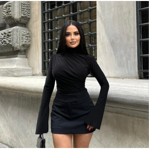 peri tower Kadın Ispanyol Kol Büzgülü Bluz