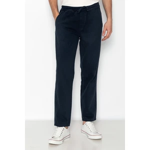Erkek Beli Lastikli Ve Bağcıklı Gabardin Baggy Pantolon