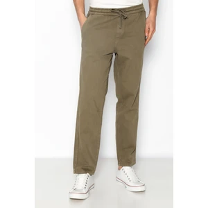 Erkek Beli Lastikli Ve Bağcıklı Gabardin Baggy Pantolon