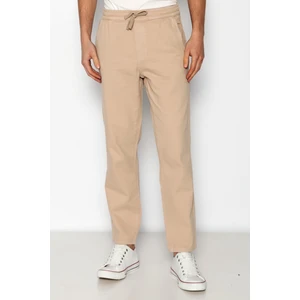 Erkek Beli Lastikli Ve Bağcıklı Gabardin Baggy Pantolon
