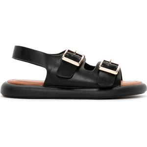 Kadın Siyah Çift Tokalı Sandalet 25SFE480518