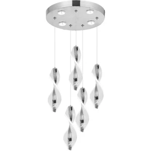 Eray Aydınlatma 8091-4+1 5li Krom Sarkıt LED Avize(Beyaz Işık -Sarı Işık - Gün Işığı)