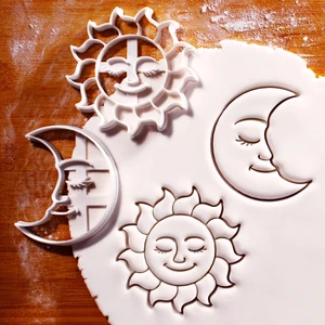 Güneş ile Ay Kurabiye ve Şeker Hamuru Kalıbı