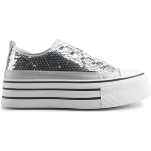 25S-002 5fx Gümüş Kadın Sneaker