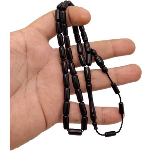 Han Ticarethane Siyah Kesme Kesim Sistemli Toz Kehribar Tesbih