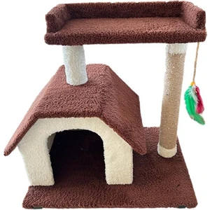 Chitto Kedi Evi ve Tırmalama Tahtası  – 2 Katlı Konforlu Oyun Alanı