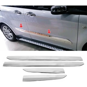 My Tuning Ford Courier Krom Yan Kapı Çıtası 2014 Üzeri 4 Parça Paslanmaz Çelik