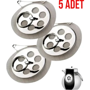 ( 5 Adet ) Çaydanlık Içi Çay Süzgeci Demlik Süzgeç Sök Tak ( Her Çaydanlığa Uygundur )