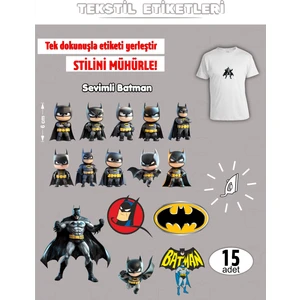 Agg Reklam Ütü ile Yapışan Kıyafet Etiketi Batman 15LI Set