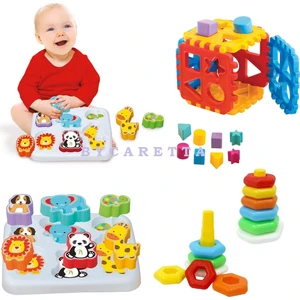 Sevimli Hayvanlar Bultak Kuleli Halkalar Puzzle Bultak Küp Eğitici Zeka Geliştirici Set