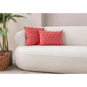 Home Ikili Dekoratif Puantiye Keten Kumaşlı Kırlent Kılıfı 43X43, 35X50