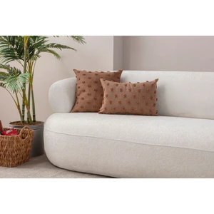 Home Ikili Dekoratif Puantiye Keten Kumaşlı Kırlent Kılıfı 43X43, 35X50