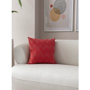 Home Tekli Dekoratif Puantiye Keten Kumaşlı Kırlent Kılıfı 43X43 Pembe