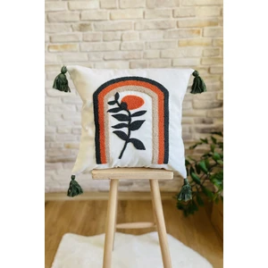 Home Punch Işlemeli Tekli Dekoratif Özel Tasarım Kırlent Kılıfı