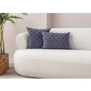 Home Ikili Dekoratif Puantiye Keten Kumaşlı Kırlent Kılıfı 43X43, 35X50