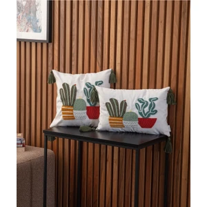 Home Home Design Ikili Kombin Punch Işlemeli Kırlent Kılıfı (Panç)