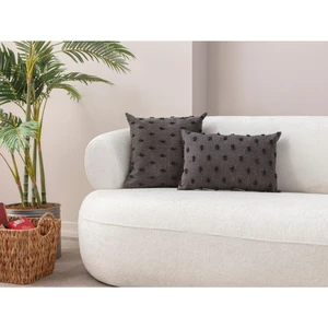 Home Ikili Dekoratif Puantiye Keten Kumaşlı Kırlent Kılıfı 43X43, 35X50