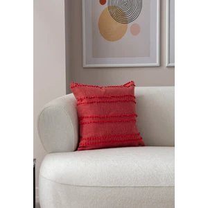 Home Tekli Dekoratif Puantiye Keten Kumaşlı Kırlent Kılıfı 43X43 Pembe